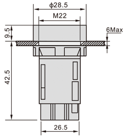 ΜΠΟΥΤΟΝ ΧΩΝΕΥΤΟ Φ22 1NO1NC ΠΡΑΣΙΝΟ MONOBLOCK (PB2210) EA135 KND - Εικόνα 2 από 2