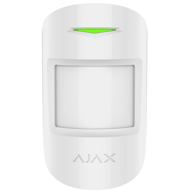 AJAX - MOTION PROTECT PLUS WHITE Ασύρματος ανιχνευτής κίνησης διπλής τεχνολογίας (PIR & Microwave), σε λευκό χρώμα - Κύρια εικόνα προϊόντος