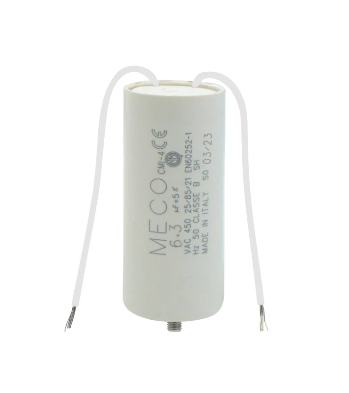 ΠΥΚΝΩΤΗΣ ΜΟΝΙΜΟΥ ΛΕΙΤΟΥΡΓΙΑΣ ΚΑΛΩΔΙΟΥ 6.3μF 450VAC MECO