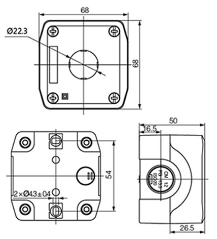 ΜΠΟΥΤΟΝΙΕΡΑ ΚΕΝΗ 1 ΘΕΣΗΣ ΓΚΡΙ F86 KND - 2