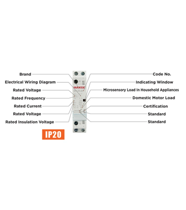 RELAY ΦΟΡΤΙΟΥ ΡΑΓΑΣ 2P 2NO 25A 230VAC EPC1 MAXGE - 2