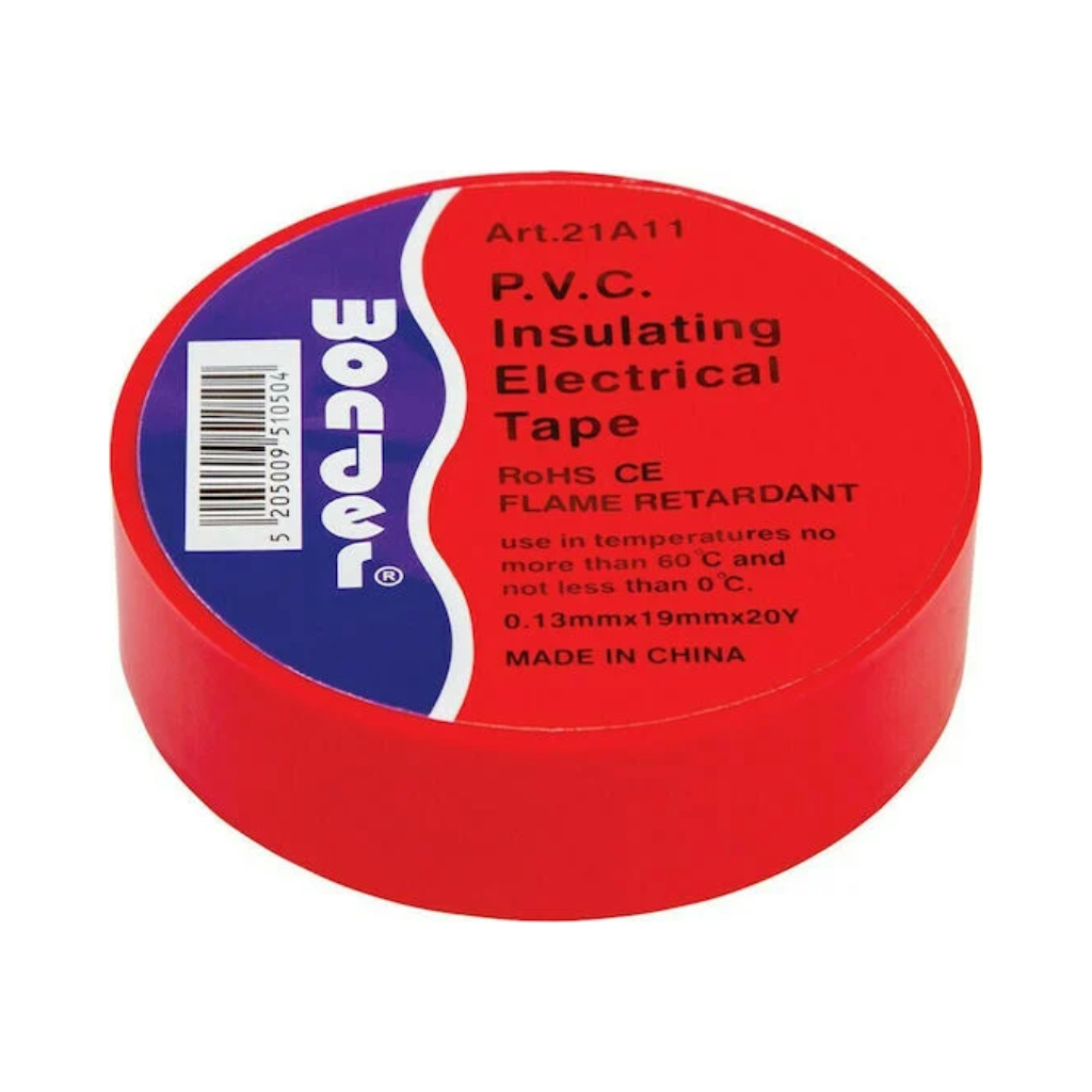 Wonder Κόκκινη Μονωτική Ταινία PVC K1ZA0 19mm x 20m