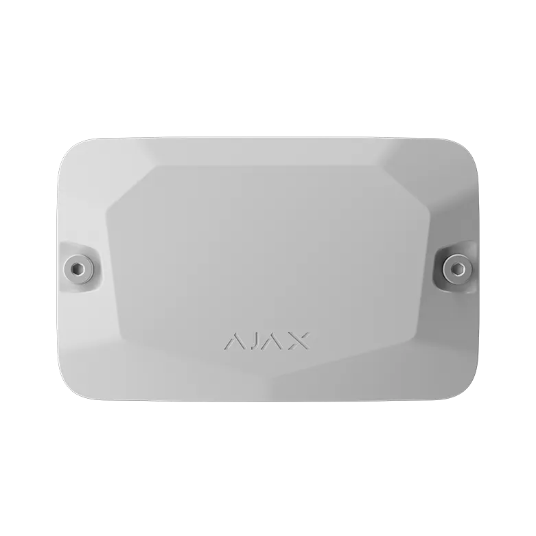 AJAX - CASE A (106) WHITE Κουτί διακλάδωσης μιας θέσης, για ασφαλή ενσύρματη σύνδεση συσκευών Ajax Fibra, σε λευκό χρώμα - Κύρια εικόνα προϊόντος