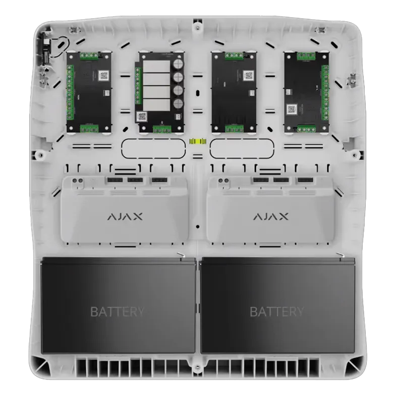 AJAX - CASE D (430) WHITE Κουτί διακλάδωσης οκτώ θέσεων και για δύο μπαταρίες (έως 18Ah), για ασφαλή ενσύρματη σύνδεση συσκευών Ajax Fibra, σε λευκό χρώμα