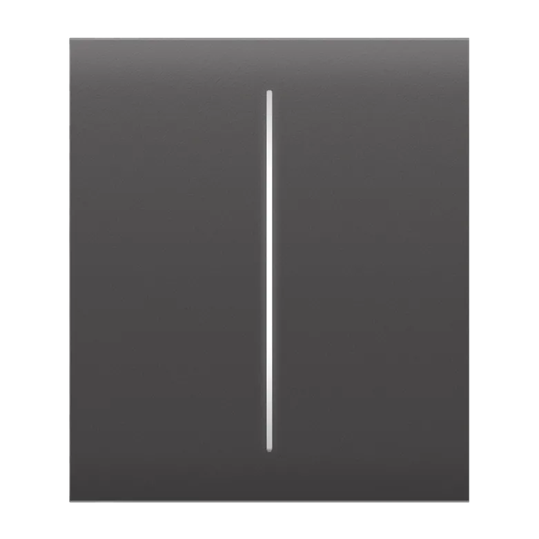 AJAX - CENTER BUTTON (2-GANG) GREY Κεντρική πρόσοψη για πλαίσιο (Frame) 3, 4 ή 5 θέσεων ασύρματου διπλού διακόπτη ελέγχου φωτισμού, σε γκρι χρώμα - Κύρια εικόνα προϊόντος