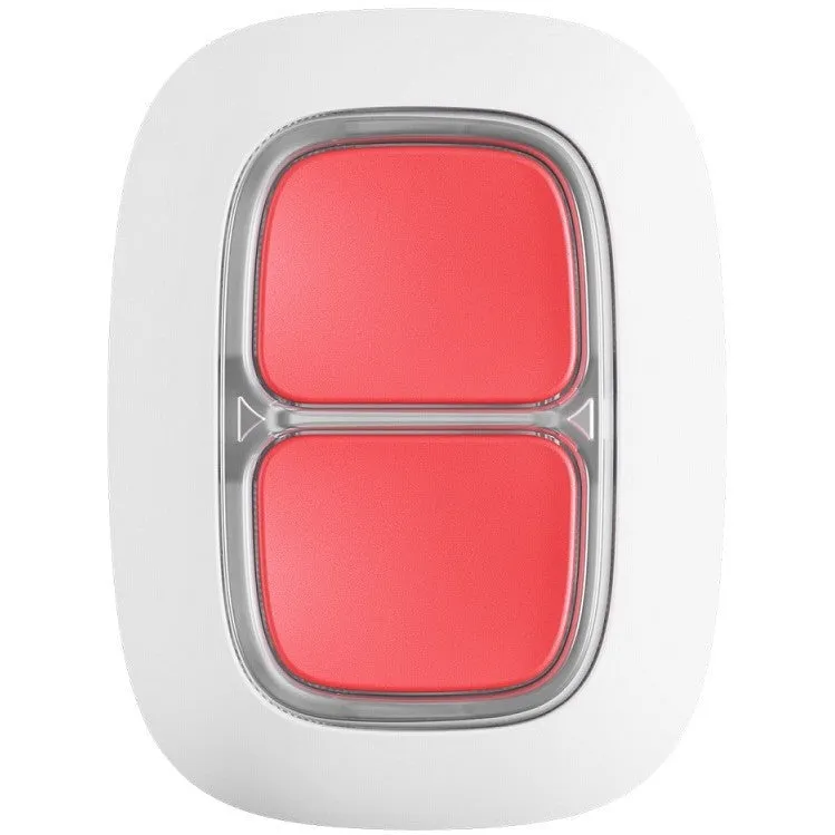 AJAX - DOUBLE BUTTON WHITE Ασύρματο μπουτόν πανικού δύο πλήκτρων, σε λευκό χρώμα - Κύρια εικόνα προϊόντος