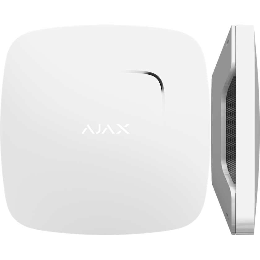 AJAX - FIRE PROTECT WHITE Ασύρματος ανιχνευτής καπνού και θερμοκρασίας με ενσωματωμένη σειρήνα, σε λευκό χρώμα - Κύρια εικόνα προϊόντος