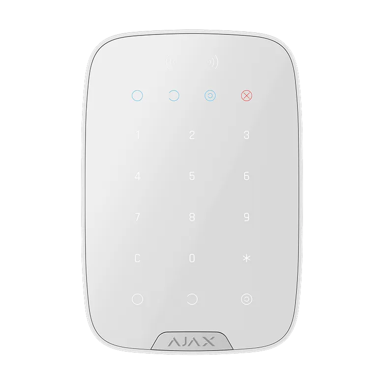 AJAX - KEYPAD PLUS SUPERIOR WHITE Ασύρματο πληκτρολόγιο αφής SUPERIOR, με ενσωματωμένο Proximity Reader, σε λευκό χρώμα