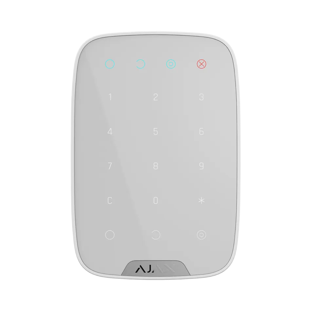 AJAX - KEYPAD WHITE Ασύρματο πληκτρολόγιο αφής, σε λευκό χρώμα