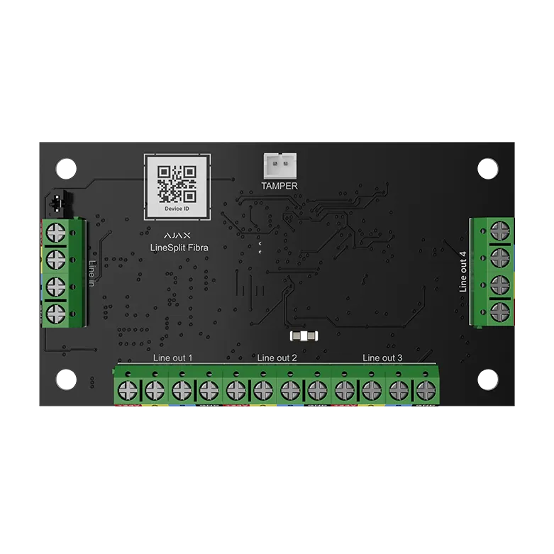 AJAX - LINESPLIT FIBRA Ενσύρματη μονάδα για διαχωρισμό μιας γραμμής Fibra σε τέσσερις γραμμές - Κύρια εικόνα προϊόντος
