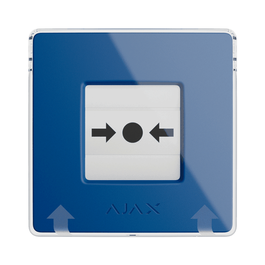 AJAX - MANUAL CALL POINT (BLUE) Ασύρματο μπουτόν επίτοιχης τοποθέτησης για χειροκίνητη αναγγελία συναγερμού και χρήση σεναρίων αυτοματισμού, σε μπλε χρώμα
