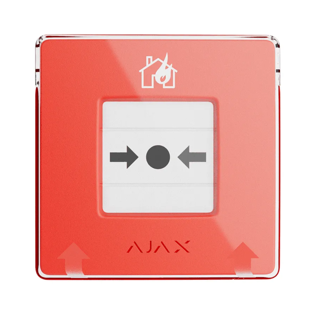 AJAX - MANUAL CALL POINT (RED) Ασύρματο μπουτόν επίτοιχης τοποθέτησης για χειροκίνητη αναγγελία συναγερμού φωτιάς, σε κόκκινο χρώμα