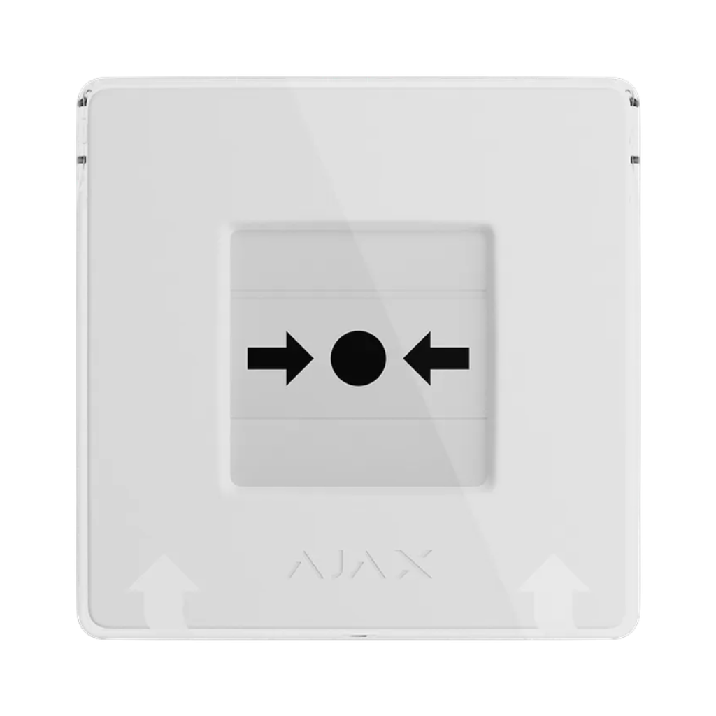 AJAX - MANUAL CALL POINT (WHITE) Ασύρματο μπουτόν επίτοιχης τοποθέτησης για χειροκίνητη αναγγελία συναγερμού και χρήση σεναρίων αυτοματισμού, σε λευκό χρώμα - Κύρια εικόνα προϊόντος