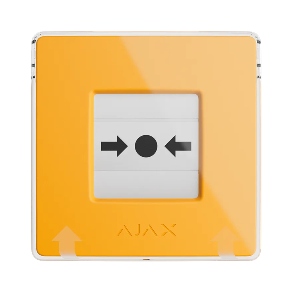 AJAX - MANUAL CALL POINT (YELLOW) Ασύρματο μπουτόν επίτοιχης τοποθέτησης για χειροκίνητη αναγγελία συναγερμού και χρήση σεναρίων αυτοματισμού, σε κίτρινο χρώμα