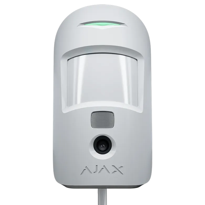 AJAX - MOTION CAM FIBRA WHITE Ενσύρματος ανιχνευτής FIBRA, PIR &amp; Pet Friendly (20kg), με ενσωματωμένη κάμερα για οπτική επιβεβαίωση συναγερμού, σε λευκό χρώμα - Κύρια εικόνα προϊόντος