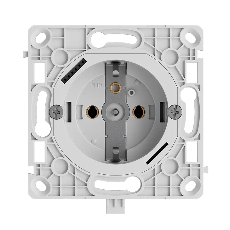 AJAX - OUTLETCORE (SMART) TYPE F Ασύρματη έξυπνη πρίζα τοίχου χωνευτής τοποθέτησης, με ευρωπαϊκό βύσμα τύπου F - Κύρια εικόνα προϊόντος