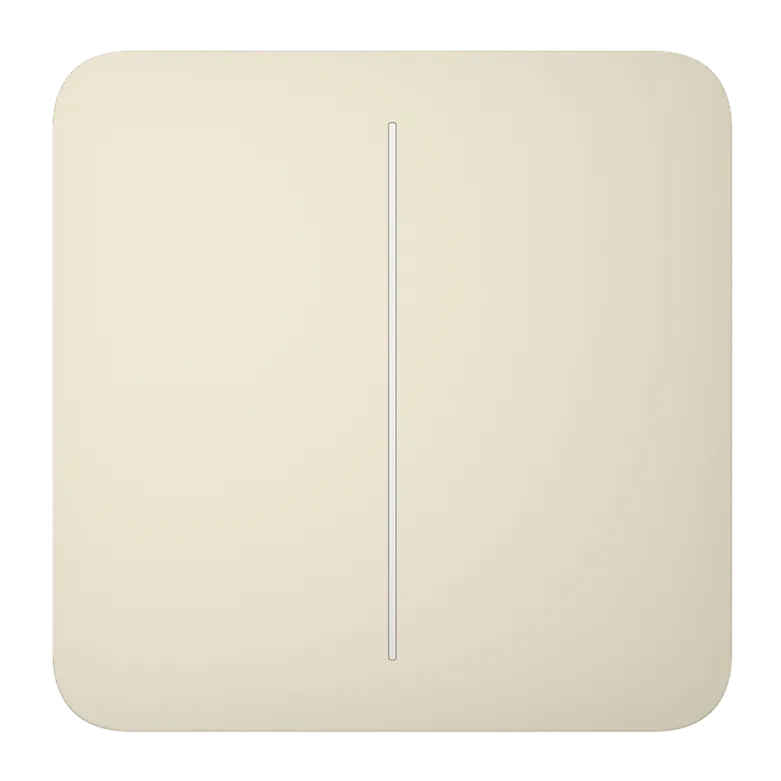 AJAX - SOLO BUTTON (2-GANG) IVORY Πρόσοψη δύο θέσεων για ασύρματο διακόπτη ελέγχου φωτισμού, σε κρεμ χρώμα