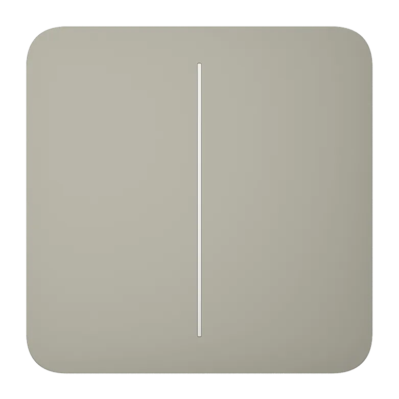 AJAX - SOLO BUTTON (2-GANG) OLIVE Πρόσοψη δύο θέσεων για ασύρματο διακόπτη ελέγχου φωτισμού, σε λαδί χρώμα