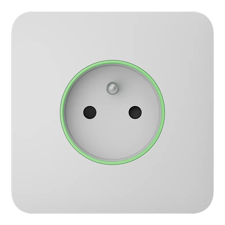 AJAX - SOLO COVER (SMART) [TYPE E] WHITE Πρόσοψη για ασύρματη έξυπνη πρίζα (Type E), σε λευκό χρώμα - Κύρια εικόνα προϊόντος