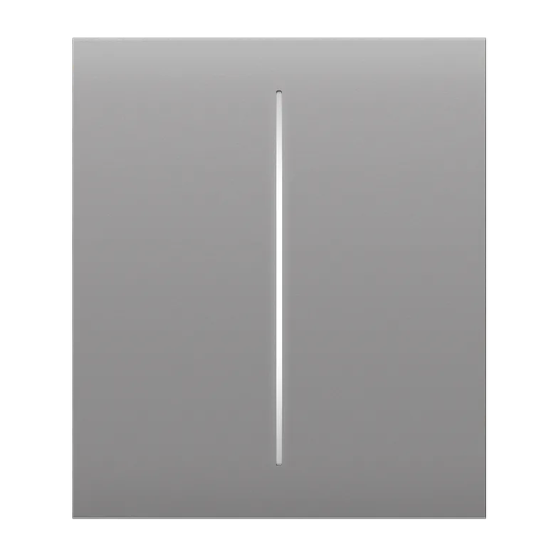 AJAX - CENTER BUTTON (2-GANG) FOG Κεντρική πρόσοψη για πλαίσιο (Frame) 3, 4 ή 5 θέσεων ασύρματου διπλού διακόπτη ελέγχου φωτισμού, σε σταχτί χρώμα - Κύρια εικόνα προϊόντος