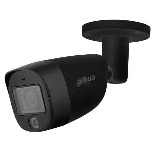 DAHUA - HAC-HFW1200CM-IL-A-0280B-S6-BLACK Smart Dual Light Aναλογική κάμερα 2MP με υπέρυθρα 20m και Led φωτισμό 20m. Μαύρο χρώμα - Κύρια εικόνα προϊόντος