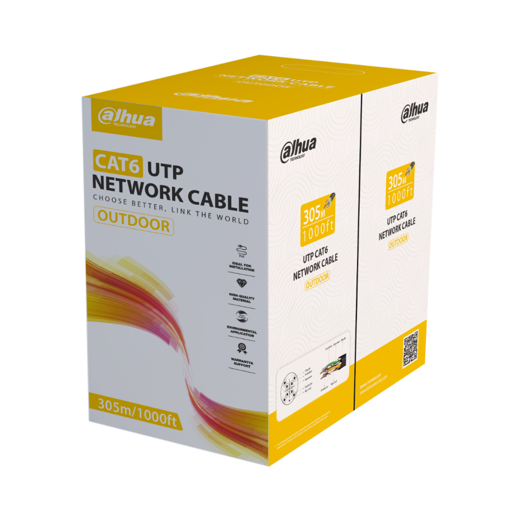 DAHUA PFM920-6UN Κουλούρα 305 μέτρων UTP PET CAT 6 για εξωτερική τοποθέτηση