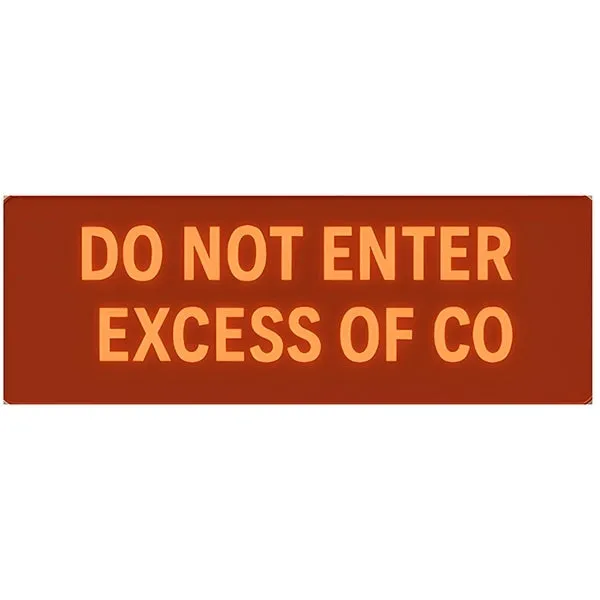 L-DO NOT ENTER Καρτέλα μηνύματος για την συσκευή DOA FJ/CPD. Μήνυμα: DO NOT ENTER EXCESS OF CO - Κύρια εικόνα προϊόντος