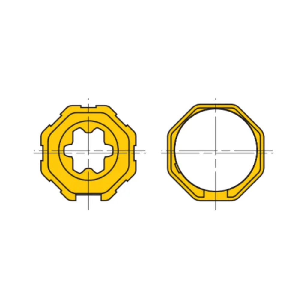 Nice 503.04000R02 - Αντάπτορας οκτάγωνος Φ40