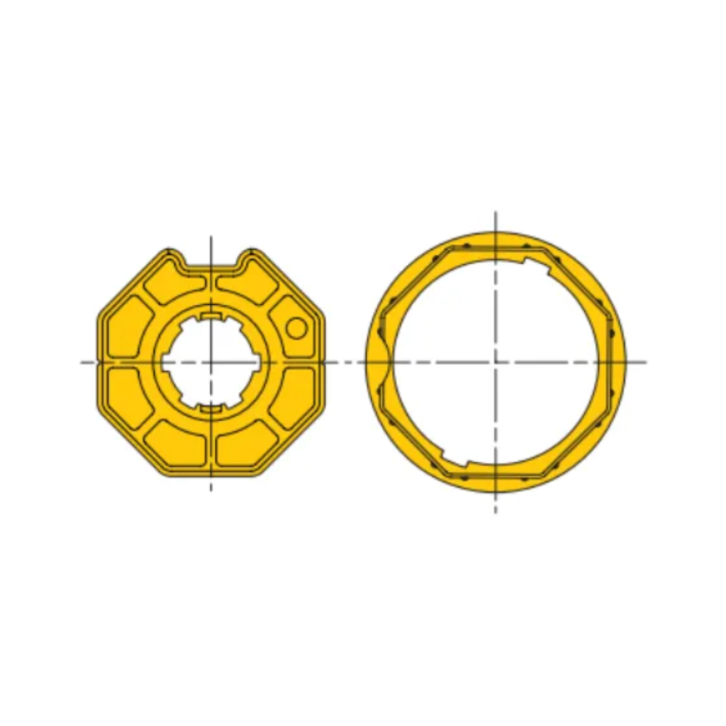 Nice 516.07015 - Αντάπτορας οκτάγωνος Φ70