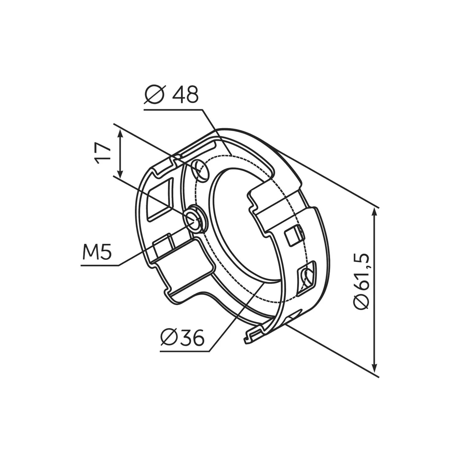 Nice 535.10100 - Βάση αλουμινίου με ελατήριο 100x60, για τα TG M SH - Κύρια εικόνα προϊόντος