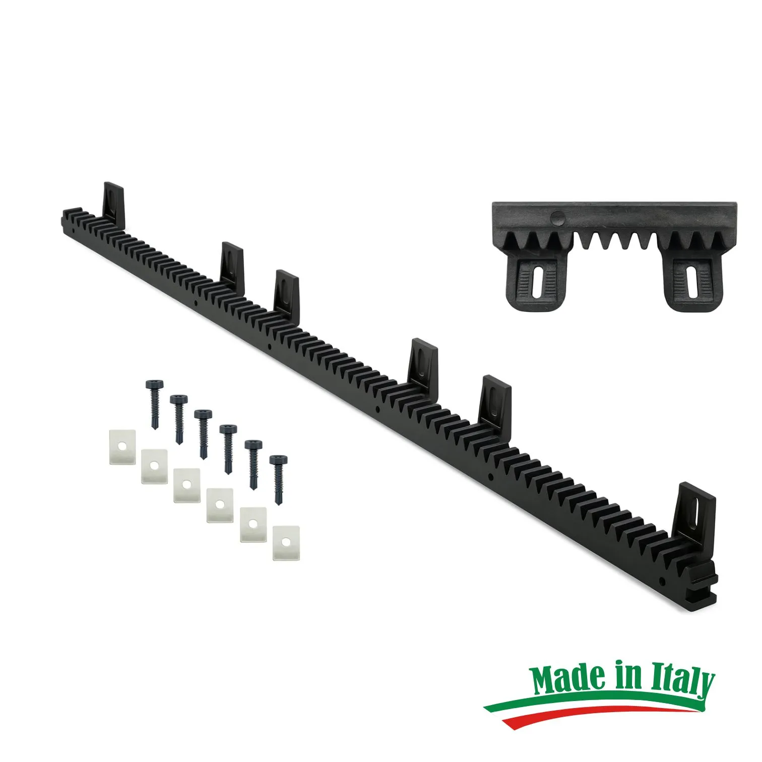 Nice ROA66 - Κρεμαγιέρα Μ4 27x20x1000mm πλαστική με μεταλλικά ένθετα