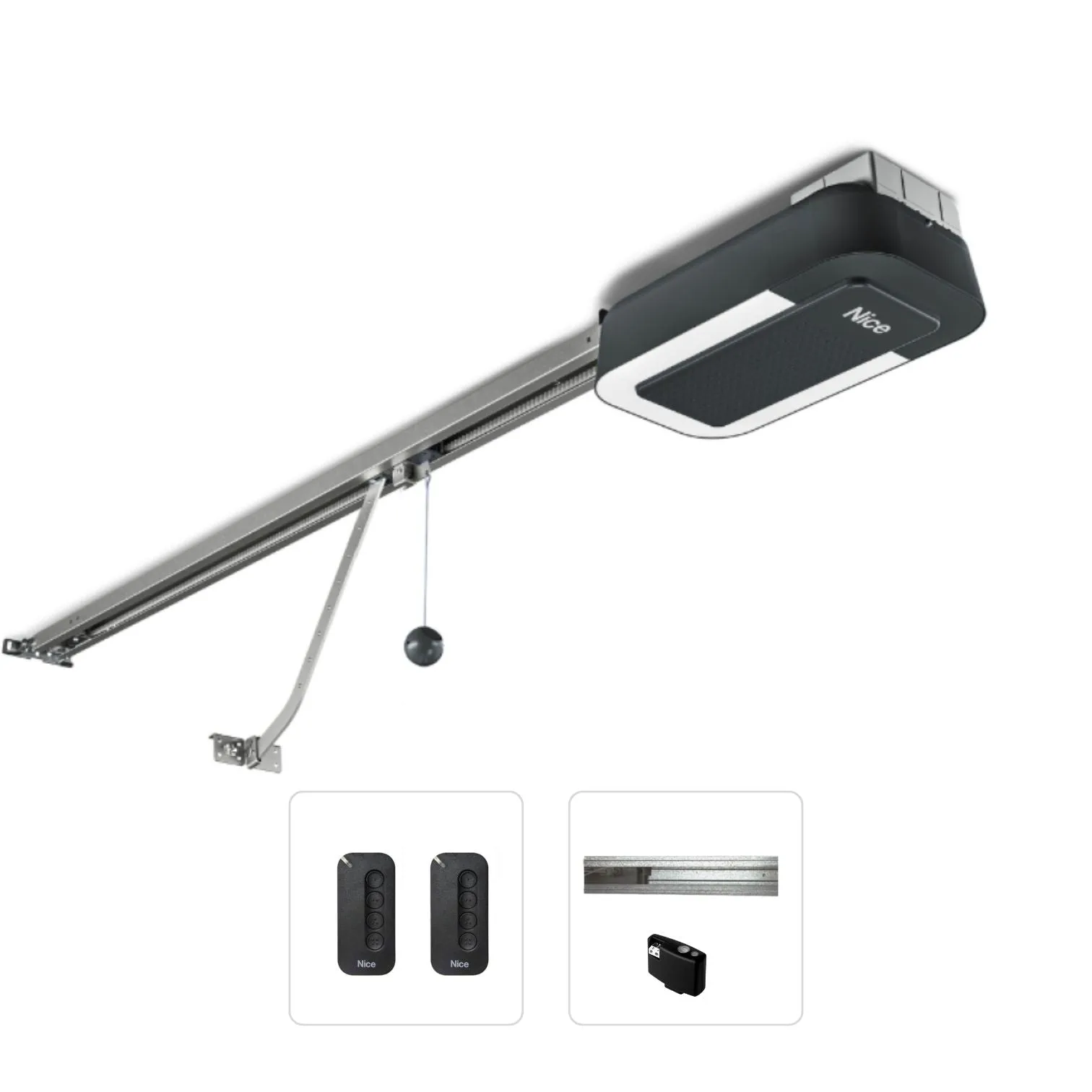 Nice SPIDER 800 (Basic Kit Μονοκόμματος Ιμάντα με προέκταση) - Σετ μηχανισμός γκαραζόπορτας οροφής έως 12,6 m² - Κύρια εικόνα προϊόντος