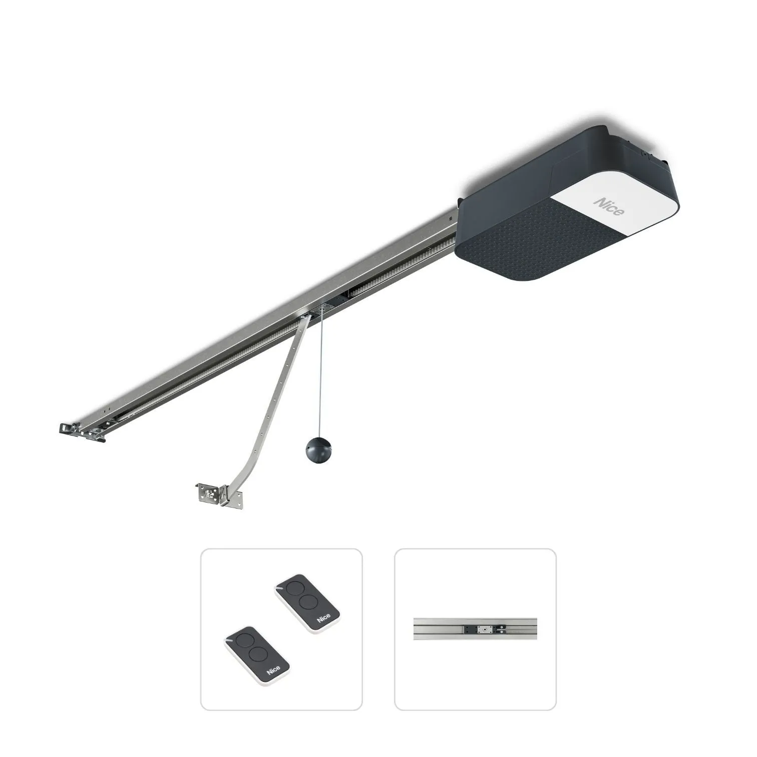 Nice SPIDO 600 (Basic Kit Σπαστός Ιμάντα) - Σετ μηχανισμός γκαραζόπορτας οροφής έως 10,5 m²