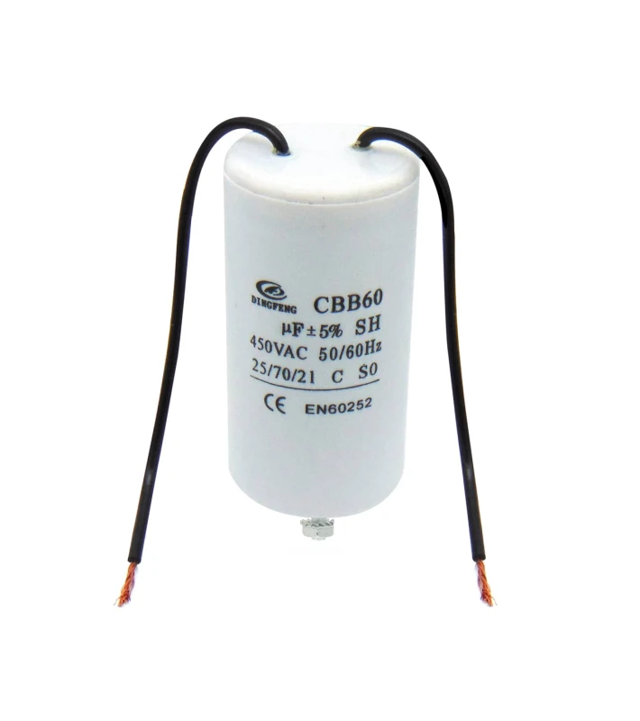 Πυκνωτής μόνιμης λειτουργίας καλωδίου 8μF 450VAC CBB - Κύρια εικόνα προϊόντος