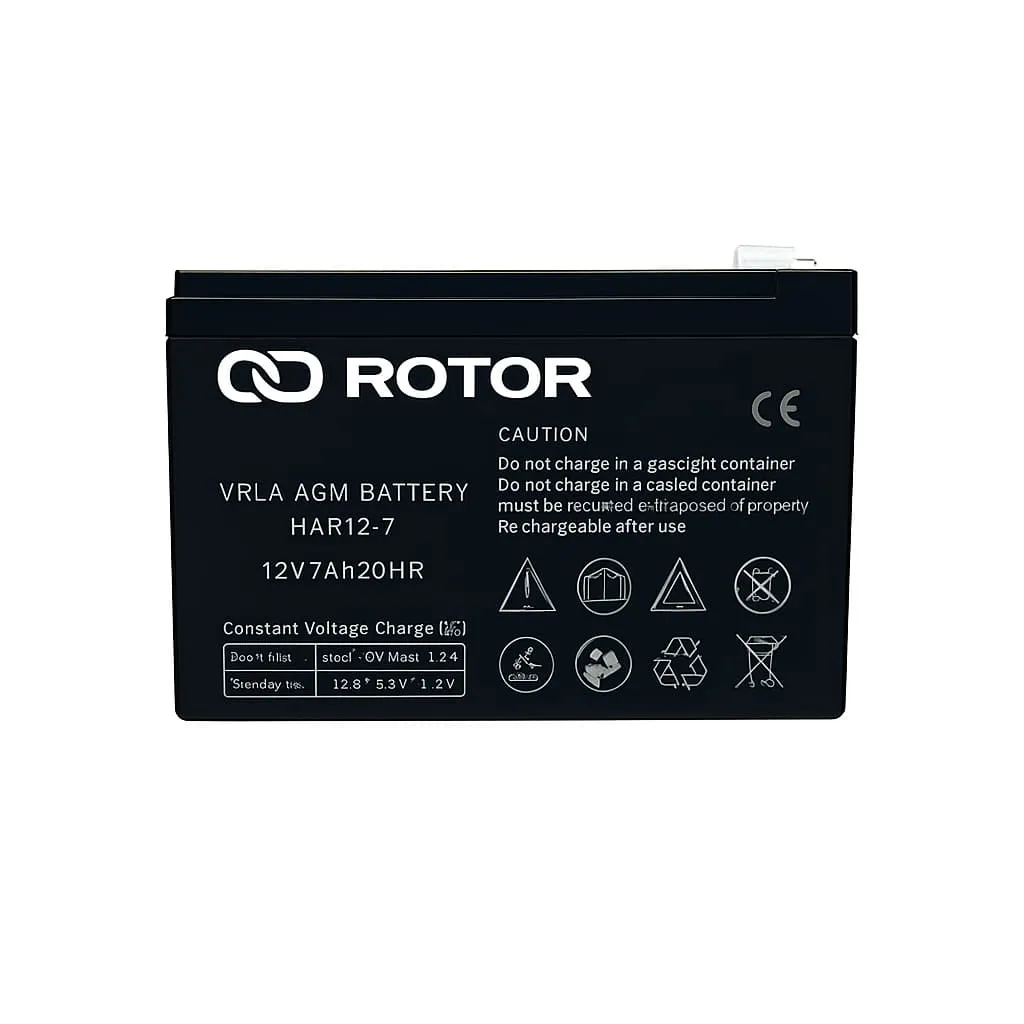 ROTOR - BATTERY 12V 7.2AH Επαναφορτιζόμενη μπαταρία μολύβδου 12V / 7.2Ah