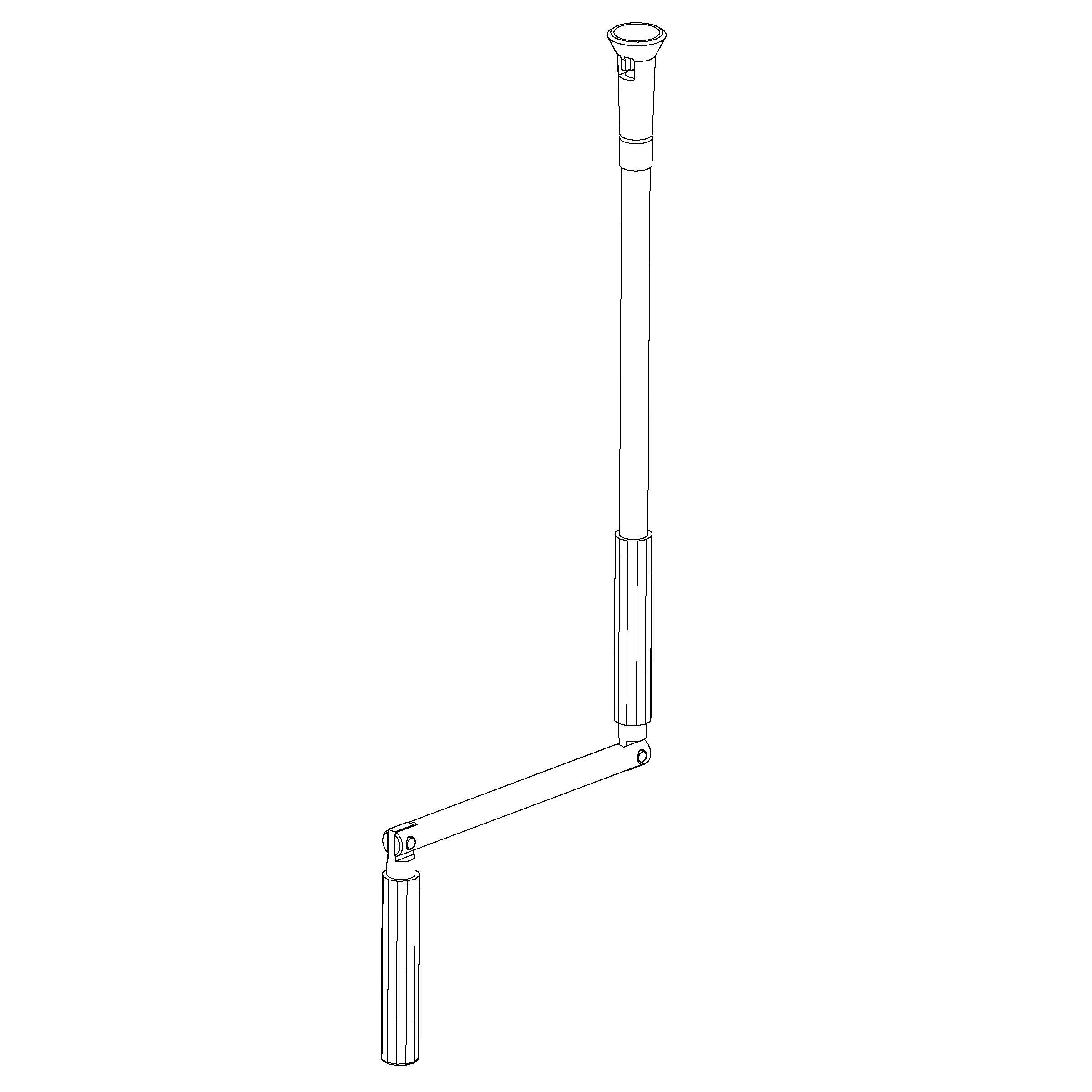 ROTOR Μανιβέλα L=1500mm με Καμπάνα για Ρολά / Στόρια (Σιδερένια)