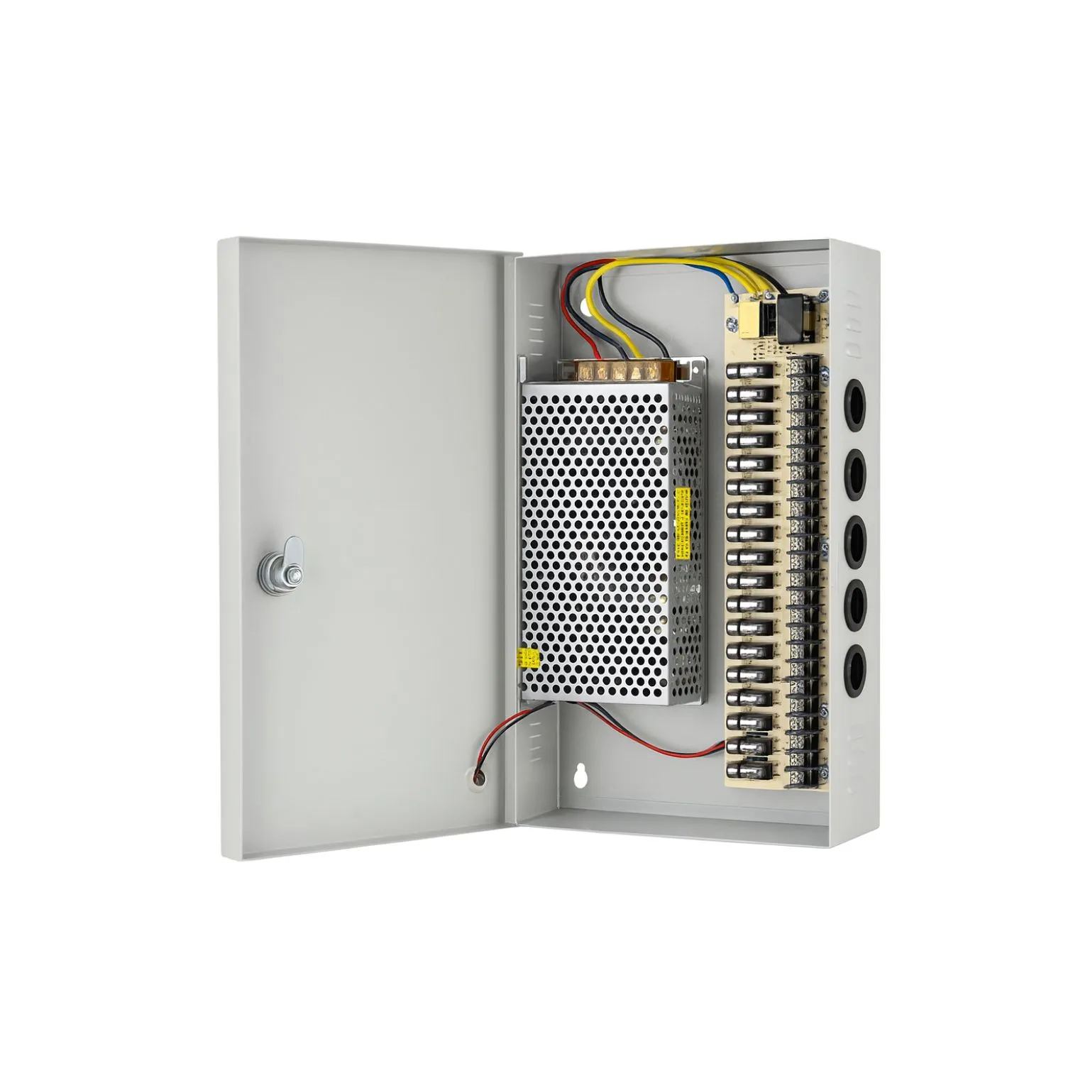 ROTOR Τροφοδοτικό 12V/10A με 18 εξόδους και μεταλλικό κουτί