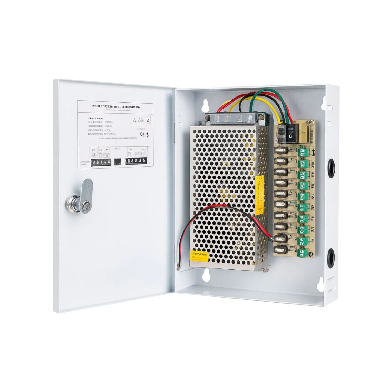 ROTOR Τροφοδοτικό 12V/10A με 9 εξόδους και μεταλλικό κουτί