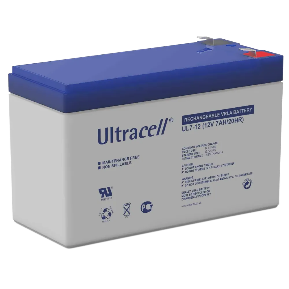 ULTRACELL - BATTERY 12V 7AH Επαναφορτιζόμενη μπαταρία μολύβδου 12V / 7Ah