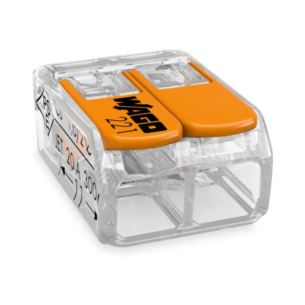 WAGO 221-412 - Κλέμμα Ταχείας Σύνδεσης 2x4mm² για Πολύκλωνο Αγωγό - Κύρια εικόνα προϊόντος