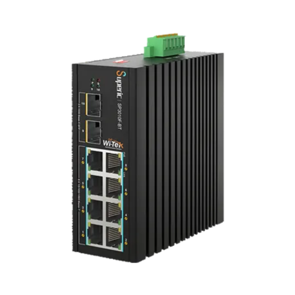 WI-TEK - SP3010F Industrial PoE switch 8 θυρών στα 1000Mbps για αντοχή σε ακραίες συνθήκες. Τροφοδοσία 240W