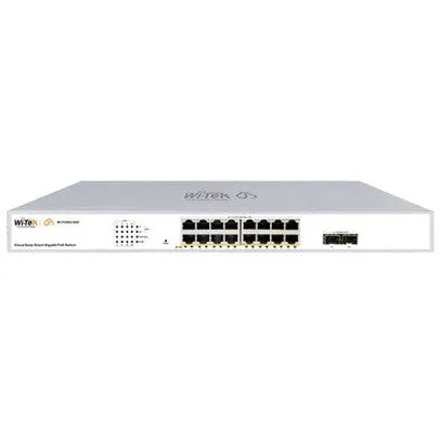 WI-TEK - WI-PCES318GF V2 Cloud Managed switch με 16 θύρες PoE 1000Μbps με 2 θύρες SFP 1000Mbps. Aπομακρυσμένη διαχείριση μέσω κινητού. Τροφοδοσία 240W
