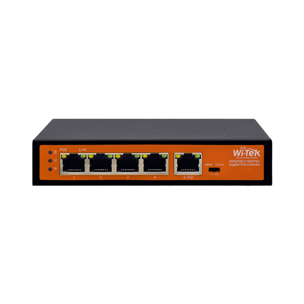 WI-TEK - WI-PE51G PoE Extender με 4 PoE Outputs στα 1000Μbps
