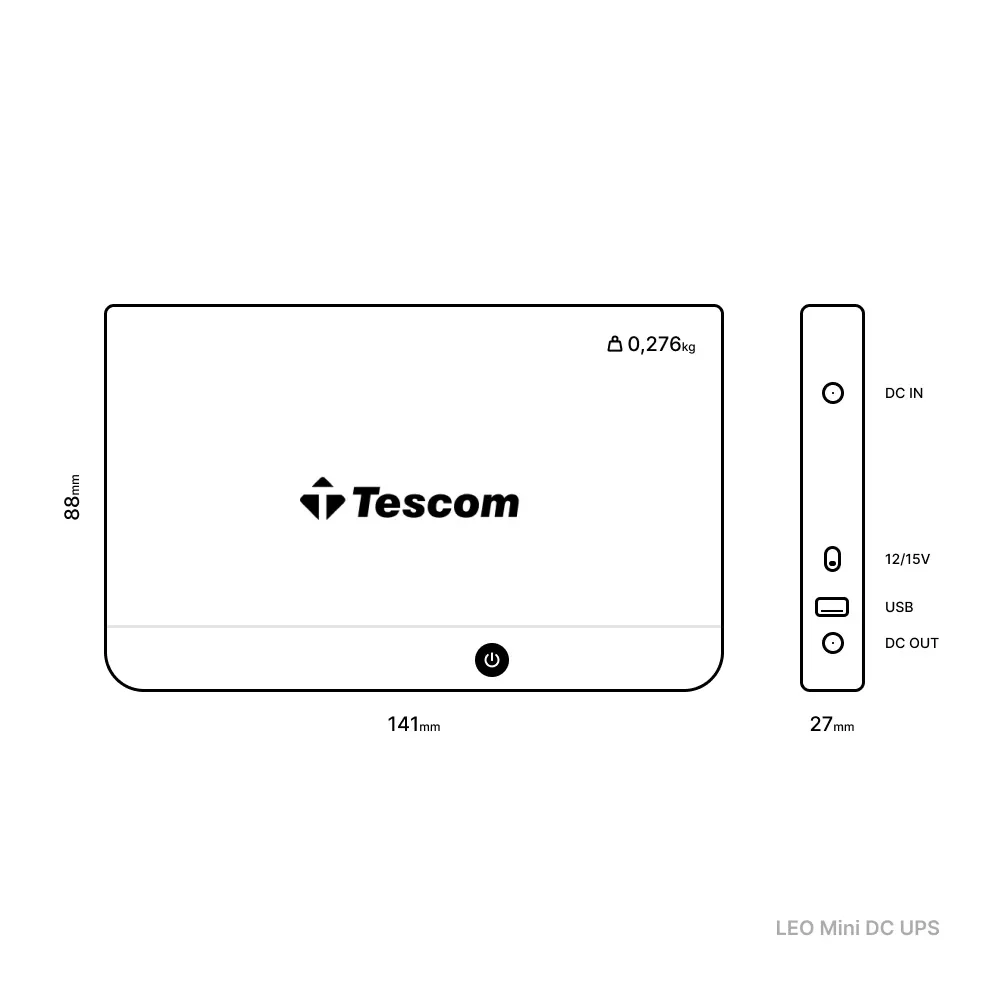 TESCOM LEO Mini DC 18W UPS Line Interactive - Εικόνα 2