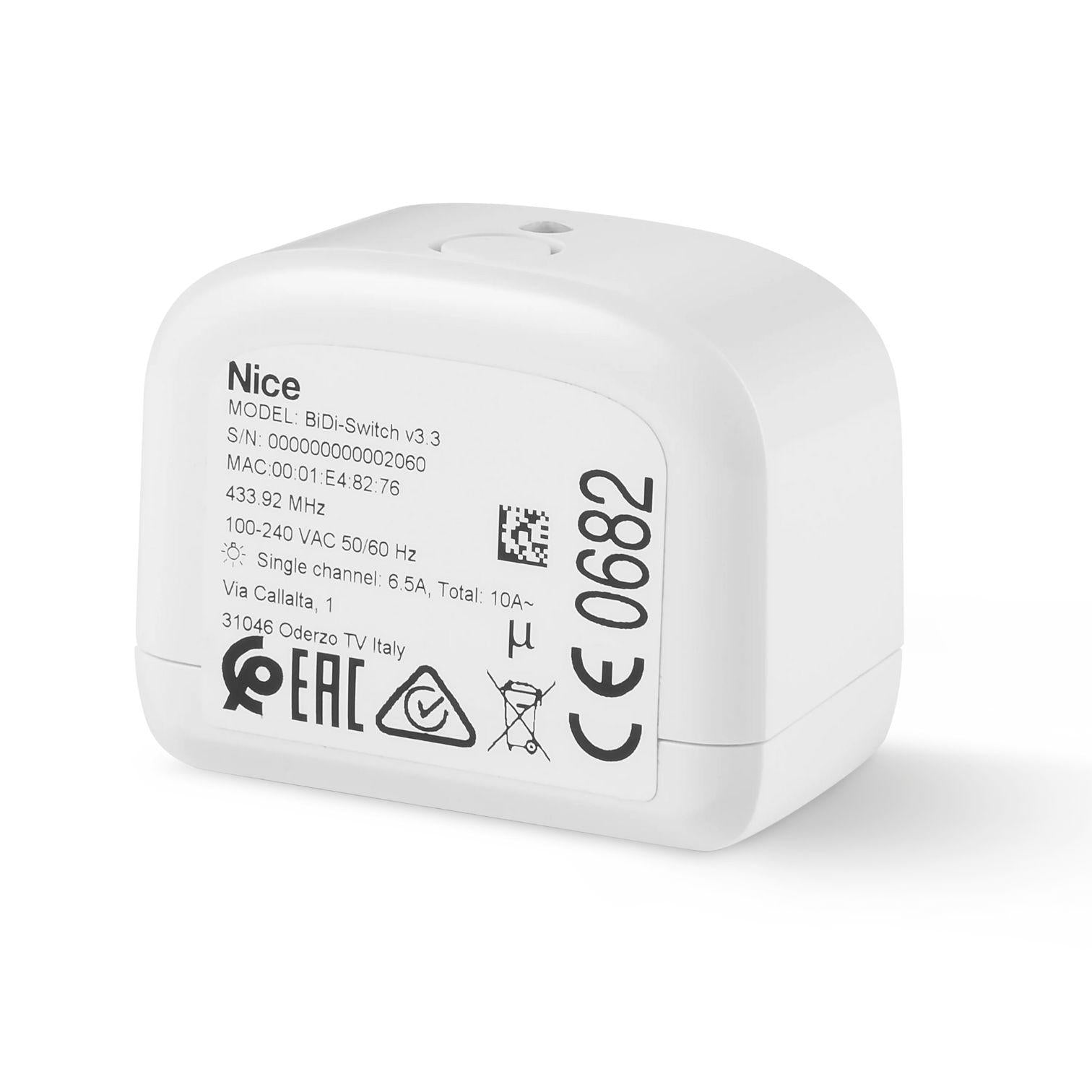 Nice BIDI SWITCH - Αμφίδρομος δέκτης διαχείρισης φωτών (με μέτρηση κατανάλωσης) - Εικόνα 2