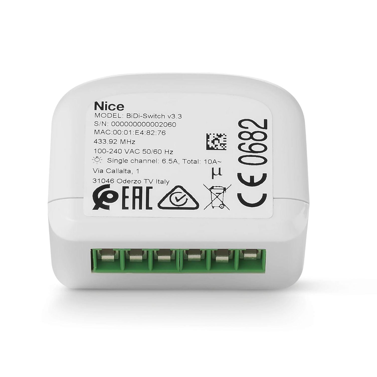 Nice BIDI SWITCH - Αμφίδρομος δέκτης διαχείρισης φωτών (με μέτρηση κατανάλωσης) - Εικόνα 4