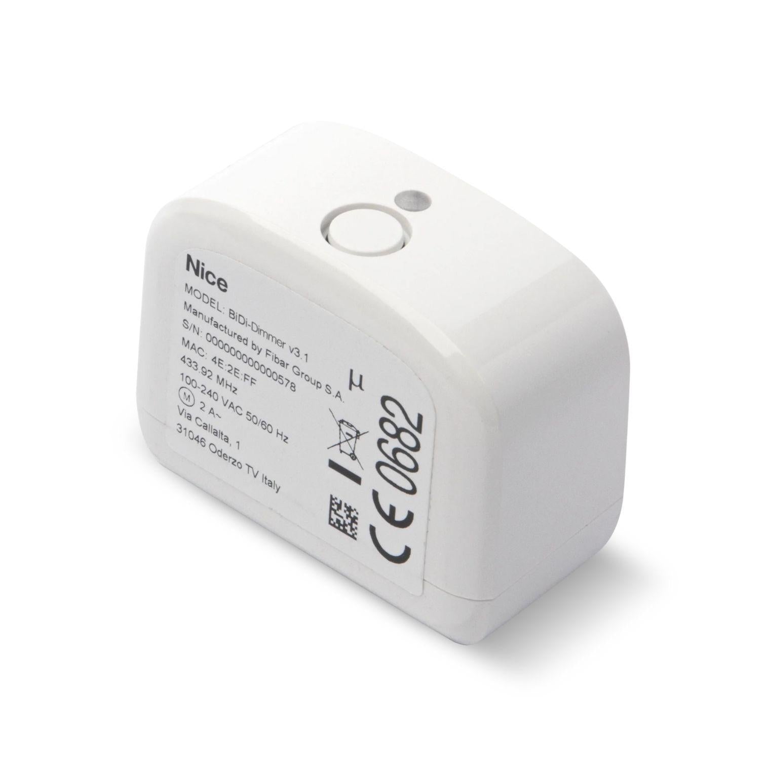 Nice BIDI DIMMER - Αμφίδρομος δέκτης ελέγχου έντασης ενός φωτός (με μέτρηση κατανάλωσης) - Εικόνα 2 από 5