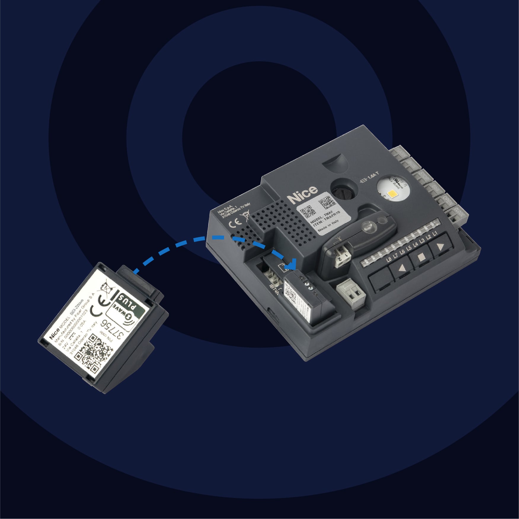 Nice BIDI ZWAVE - Κουμπωτός δέκτης Z-Wave για μοτερ Nice - Εικόνα 6 από 6