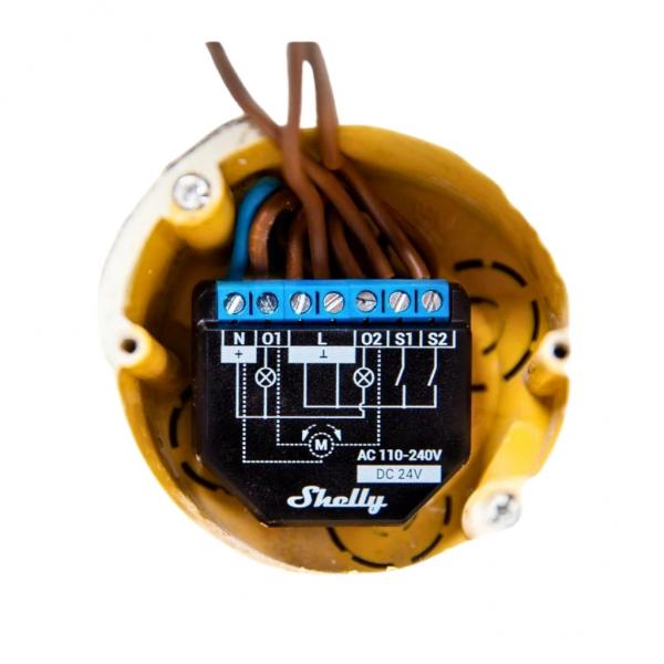 Shelly Plus 2PM - Ρελέ Wi-Fi 2 καναλιών με μέτρηση ισχύος & λειτουργία ρολών - Εικόνα 3 από 4