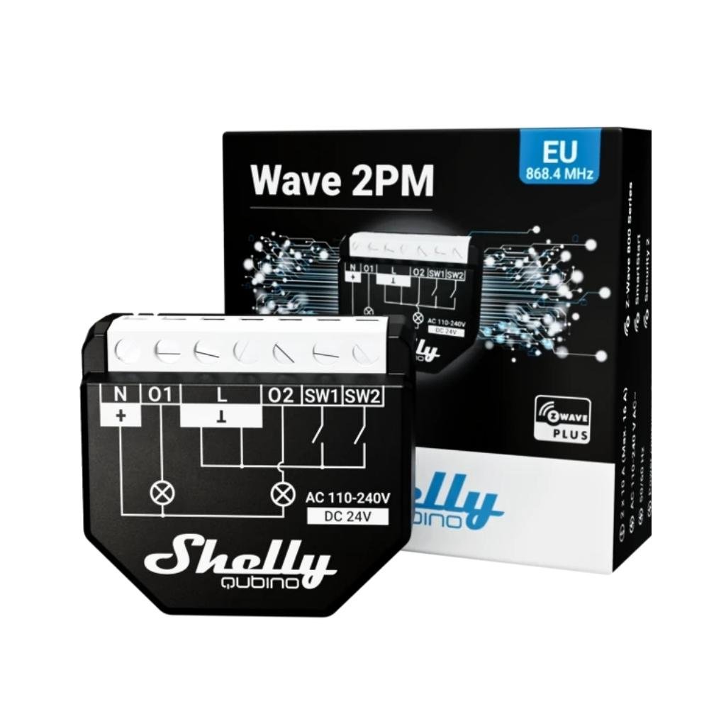 Shelly Qubino Wave 2PM - Έξυπνος διακόπτης Z-Wave™ - Εικόνα 2